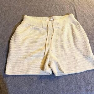 Honor The Gift Waffle knit Shorts Women Cream Drawstring Streetwer NWT Medium